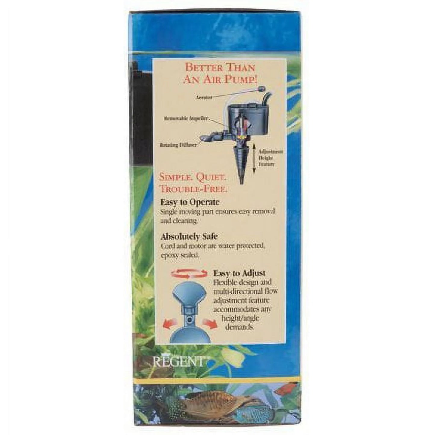 Power Head Submersible Black Pump for Aquariums, 1 Count