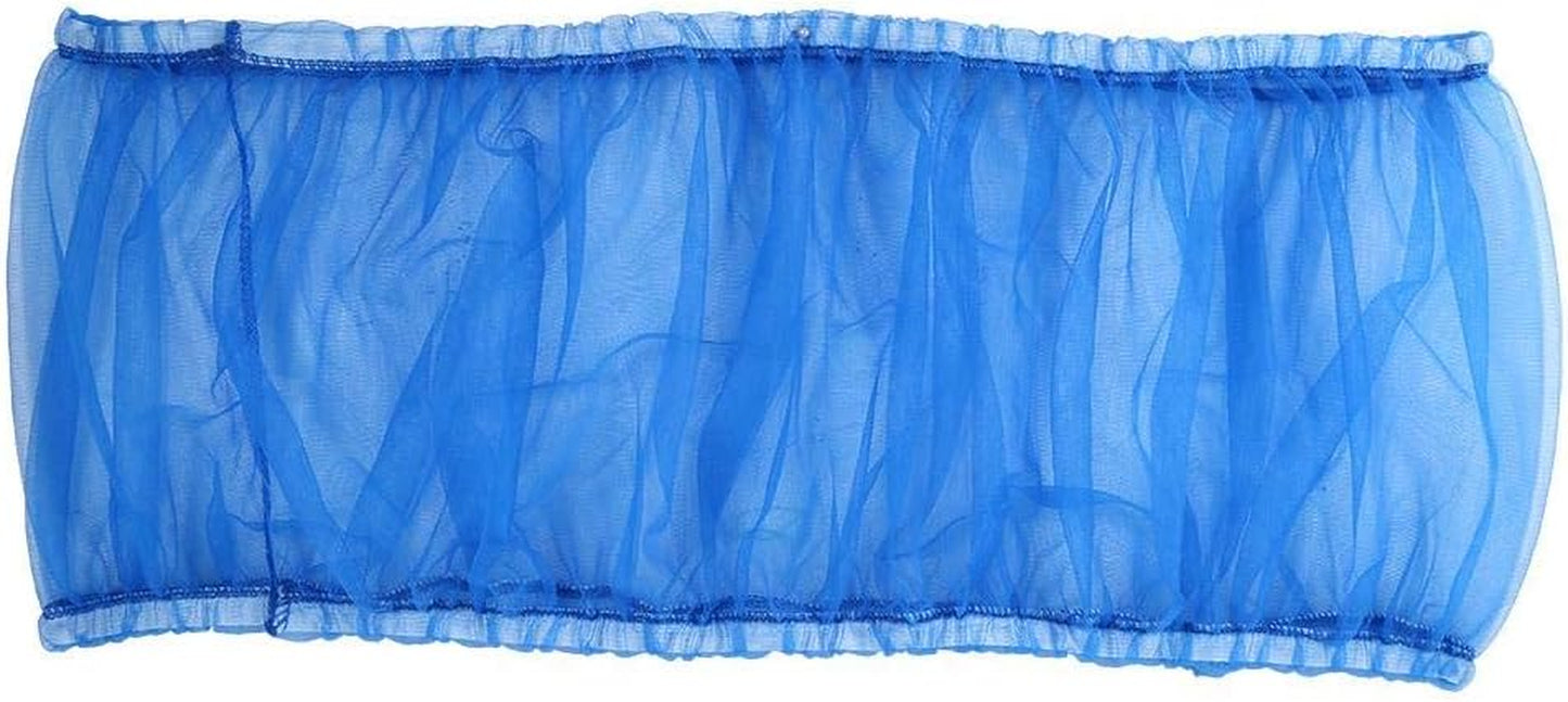 Bird Cage Cover Nylon Mesh Ventilated Skirt Seed Catcher for Pet Parrot Cage Accessories Blue