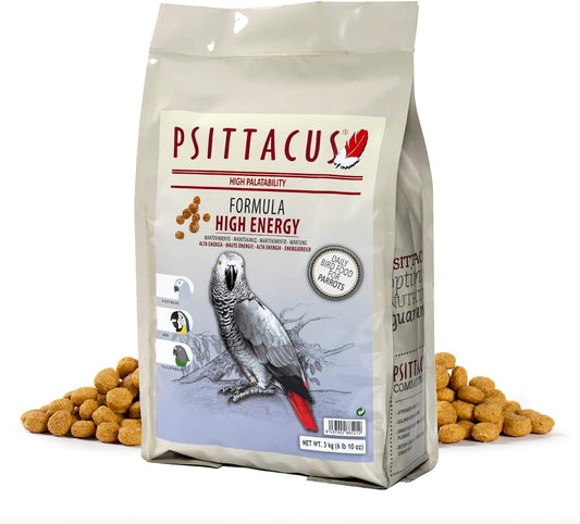 High Energy 6.6 Lb | Complete Pellet Diet for African Greys, Macaws and Other African Parrots | Premium Food for Birds, 100% No-Gmo