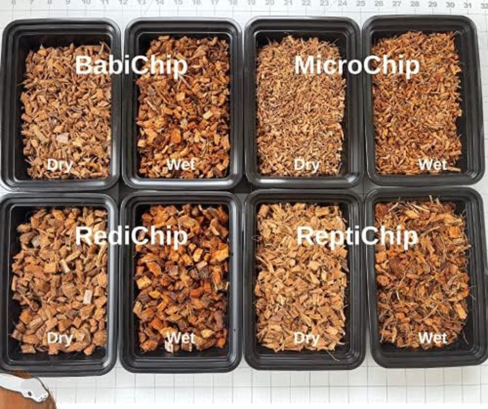 Babichip Coconut Chip Substrate for Reptiles 12 Quart Loose Small Sized Coco Husk Chip Bedding for Ball Pythons, Other Snakes, Tortoises, Geckos, Frogs, or Lizard Terrarium Tanks