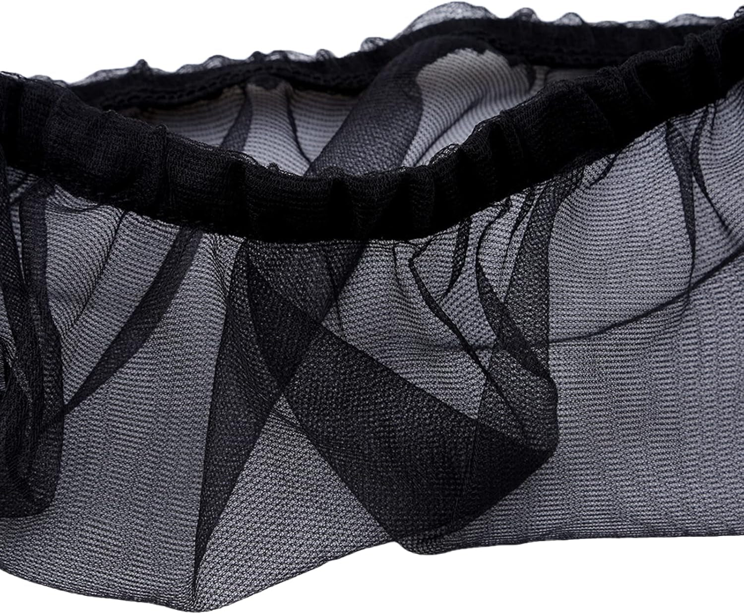 Bird Cage Seed Catcher, Airy Gauze Seeds Bird Cage Cover Guard Dust-Proof Universal Birdcage Accessories Parrot Bird Nylon Mesh Net Cover Stretchy Shell Skirt Traps Cage Basket (XL, Black)