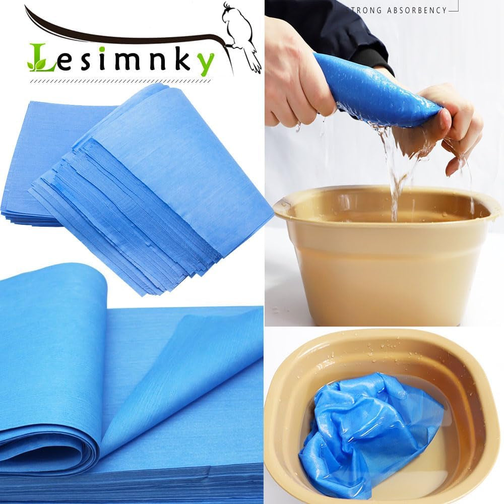 120 Pieces Bird Cage Liners-11'' X 17''Disposable Non-Woven Bird Cage Paper Liners Precut Absorbent Fecal Tray Cages Cushion Pad Mat Cuttable Pet Animal Cages Cushion for Parrot (Blue)