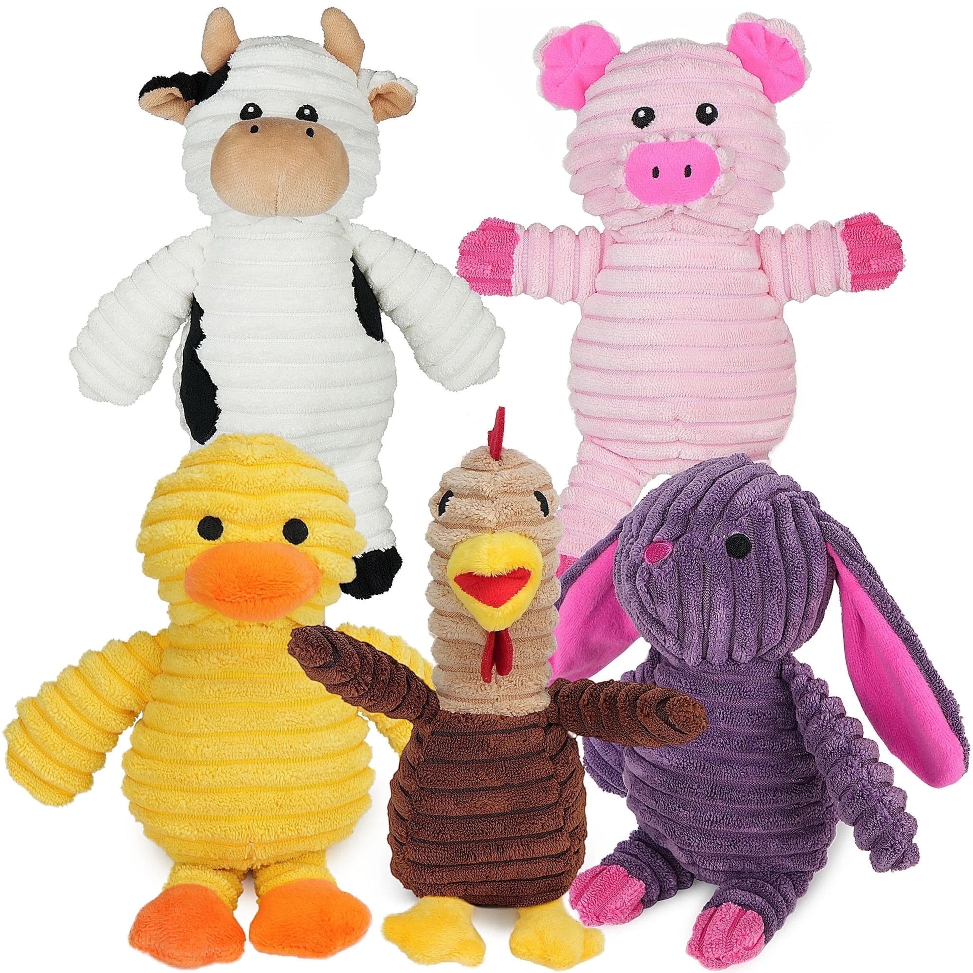 Dog Toys, 5 Pack, Squeaky Plush Dog Chew Toys Gift for Small Medium Large Dogs, Puppy
