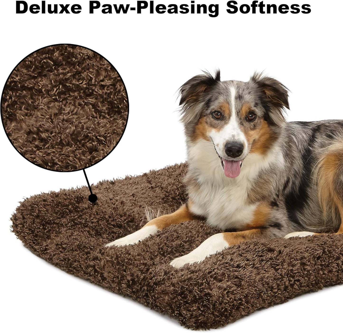 Deluxe Dog Beds | Super Plush Dog & Cat Beds Ideal for Dog Crates | Machine Wash & Dryer Friendly, 1-Year Warranty